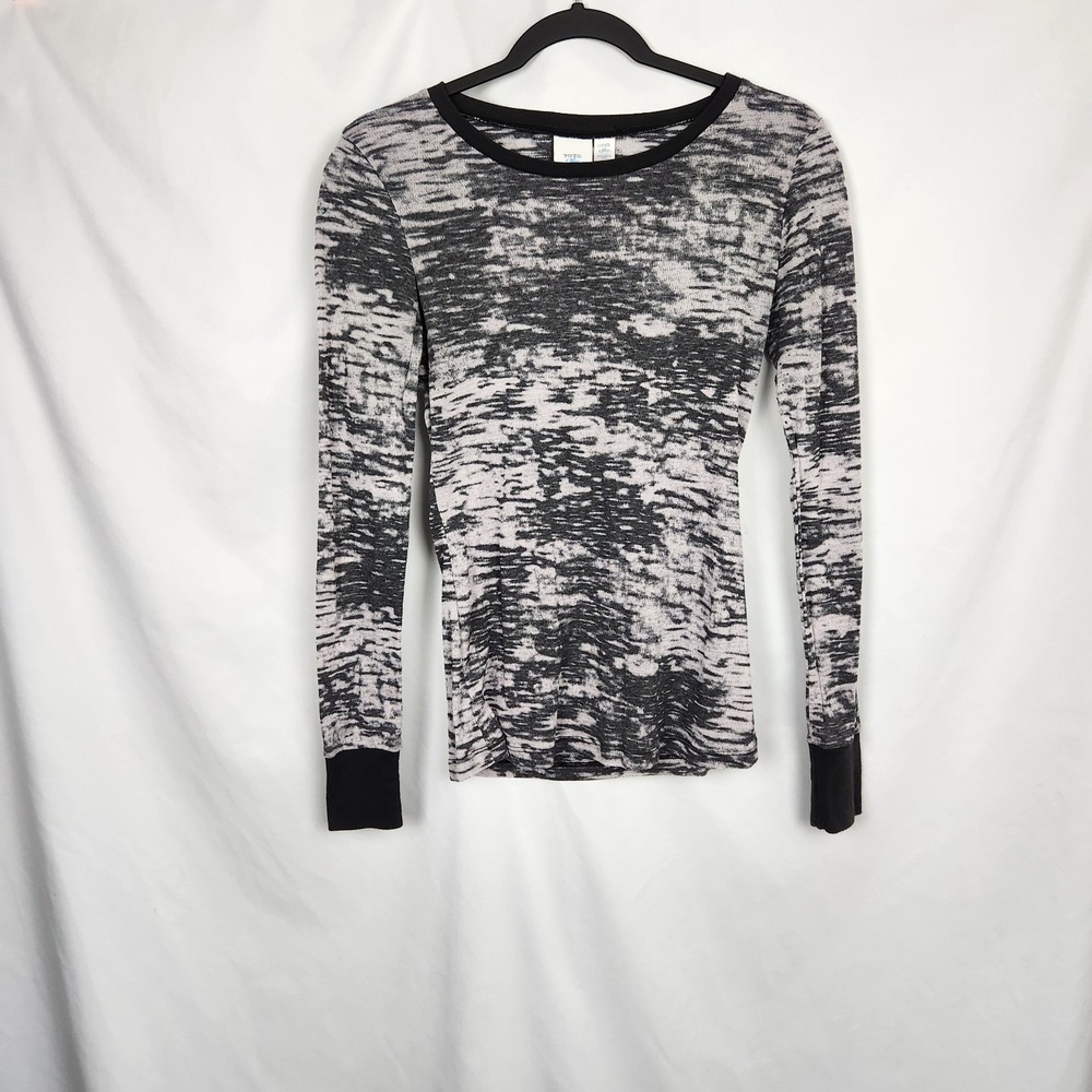 Piper And Blue Juniors Long Sleeve Round Neck‎ Top Size Large Heathered Gray